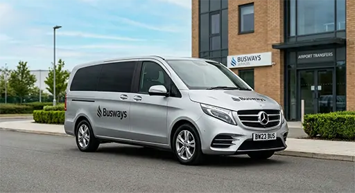 Busways 8 seater MPV hire with driver for airport transfers and group travel UK