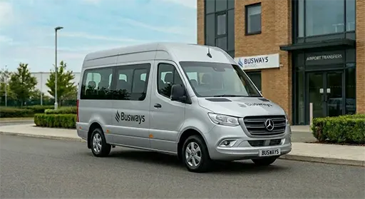 Busways 16 seater minibus hire with driver for events corporate travel and airport transfers UK